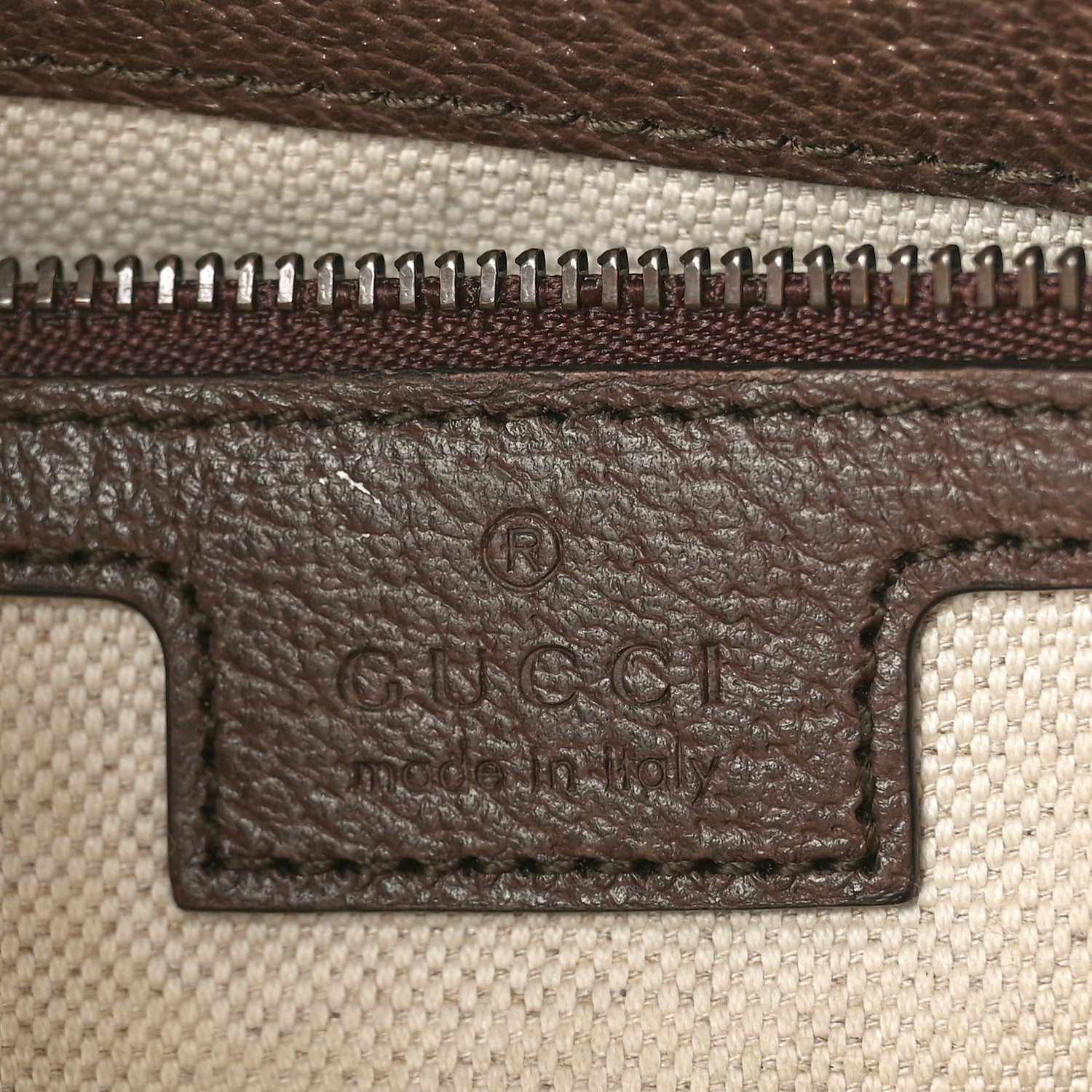 Gucci GG Supreme Monogram Textured Dollar Calfskin Web Ophidia Wristlet Shoulder Bag Beige Ebony New Acero 6 of 11