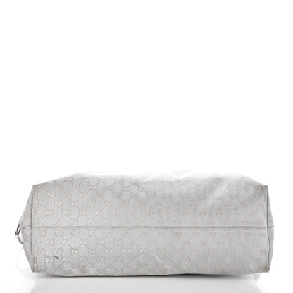 Gucci Metallic Monogram Travel Bag Silver 17 of 19