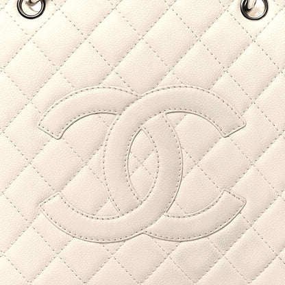 Chanel Caviar Quilted Grand Shopping Tote GST White 9 of 19