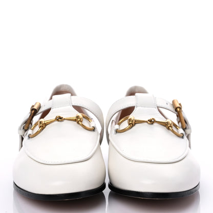 Gucci Malaga Kid Womens Horsebit Buckle Strap Loafers 35.5 Dusty White 2 of 8