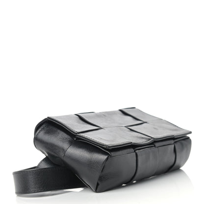 Bottega Veneta Paper Calfskin Intrecciato Cassette Belt Bag Black 4 of 8