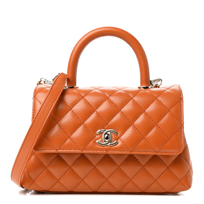 Chanel Caviar Quilted Mini Coco Handle Flap Light Brown 1 of 10