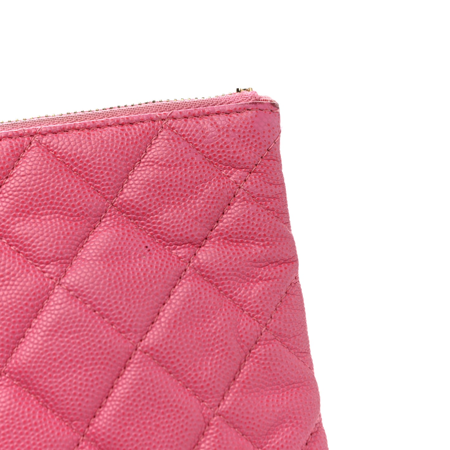 Caviar Quilted Medium Cosmetic Case Pink