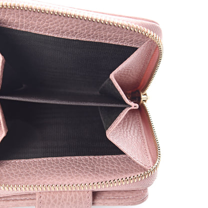 Gucci Monogram Dollar Calfskin Zip Around French Flap Wallet Beige Ebony Soft Pink 5 of 7