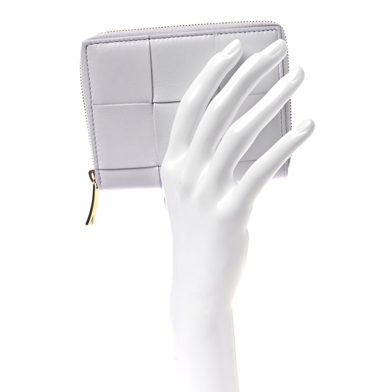 Bottega Veneta Calfskin Maxi Intreccio Zip Around Wallet Mirth Washed 2 of 8