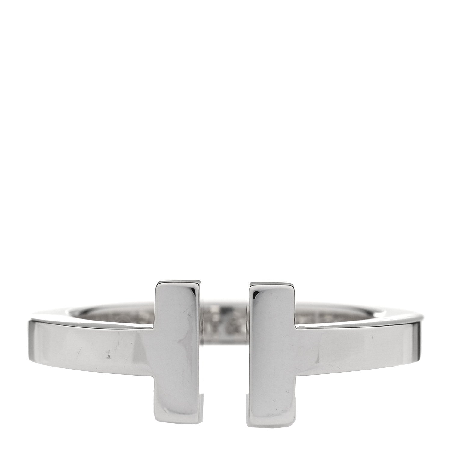 Tiffany Sterling Silver T Square Ring 53 6.5 1 of 4