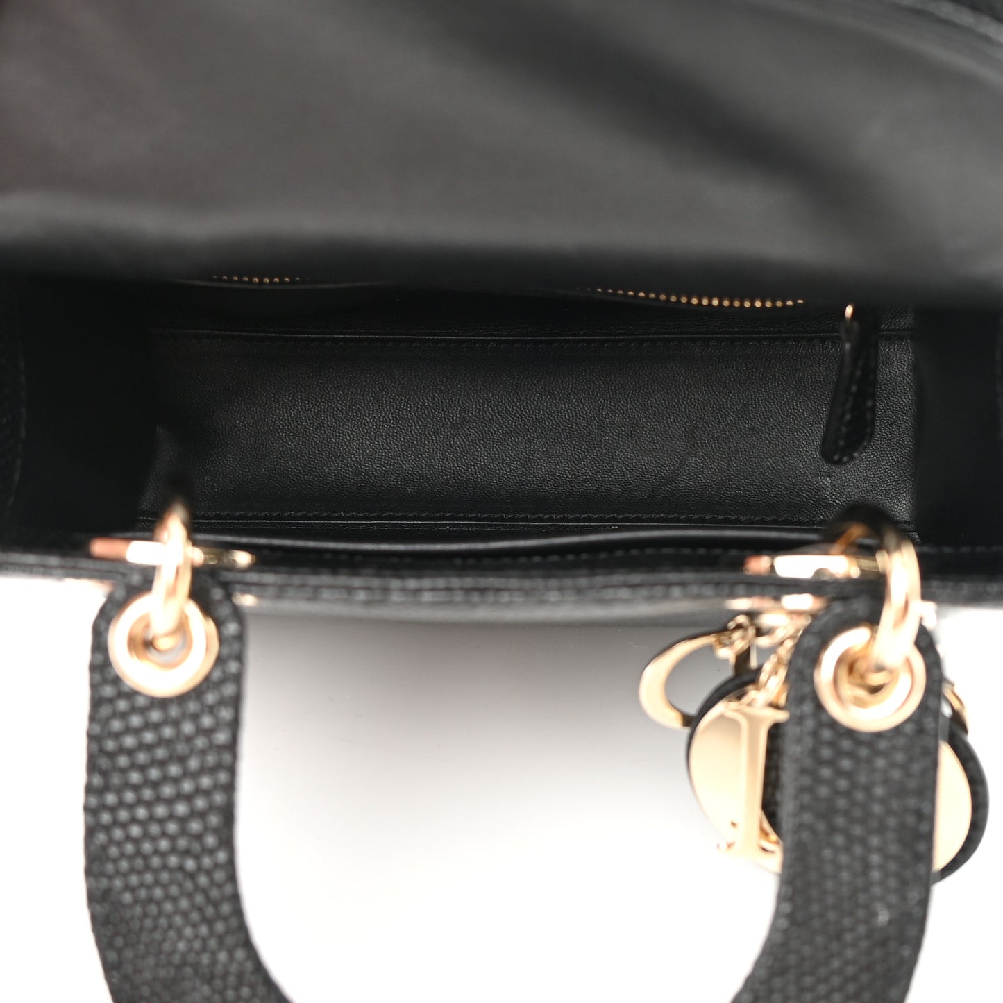 Lizard Small Lady Dior Black