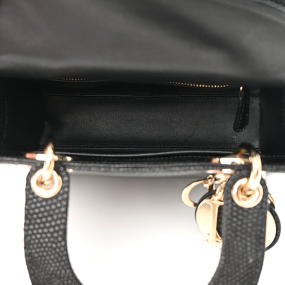Christian Dior Lizard Small Lady Dior Black 5 of 14