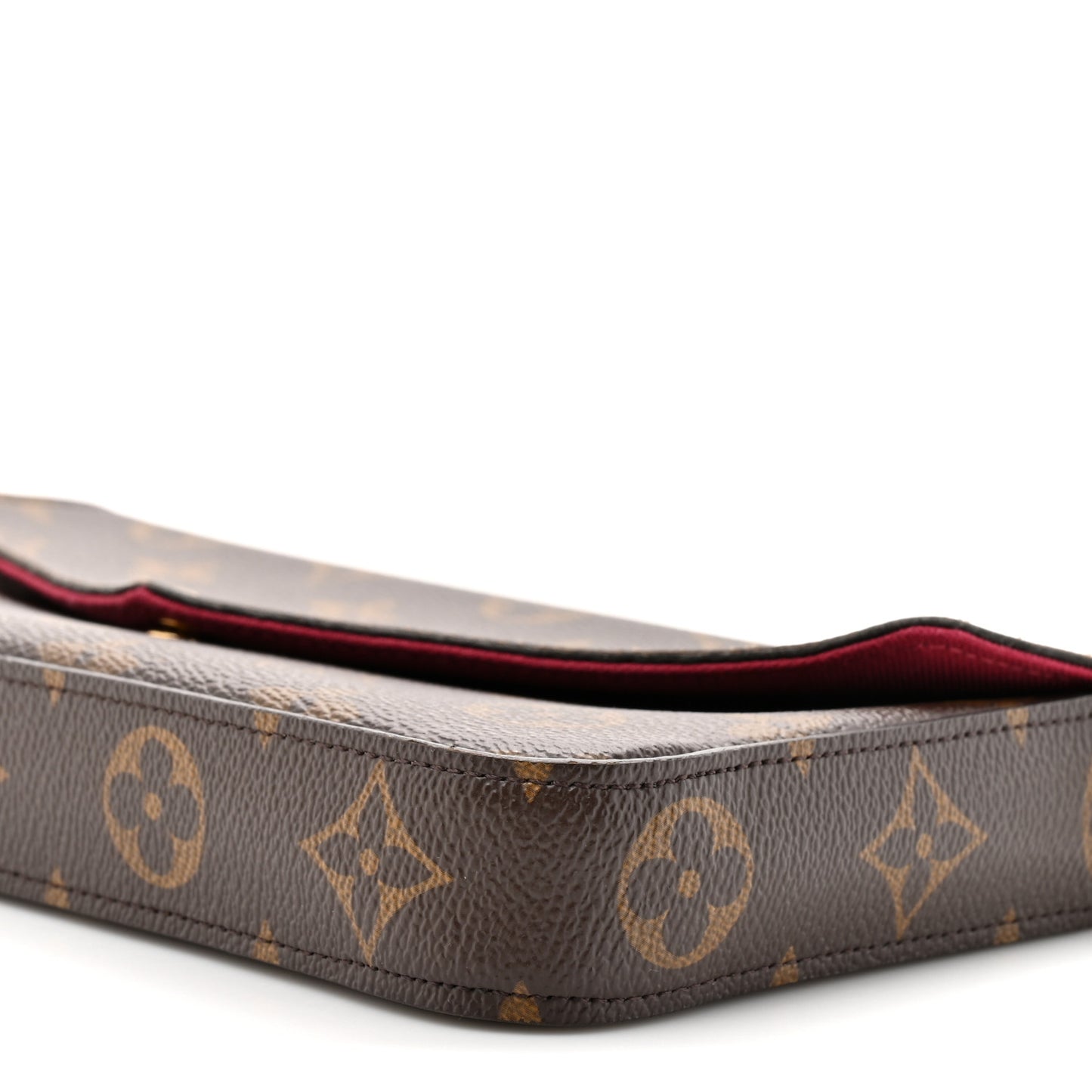 Monogram Pochette Felicie Chain Wallet Fuchsia