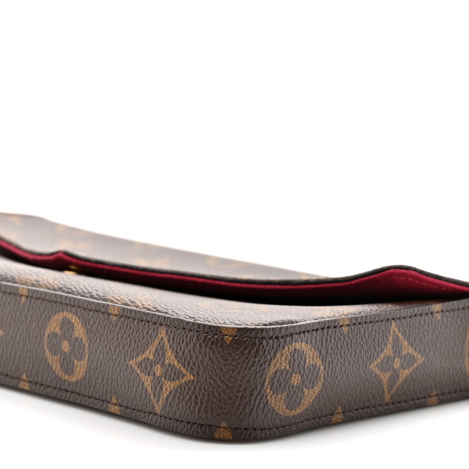 Louis Vuitton Monogram Pochette Felicie Chain Wallet Fuchsia 10 of 13