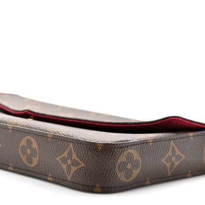 Louis Vuitton Monogram Pochette Felicie Chain Wallet Fuchsia 10 of 13