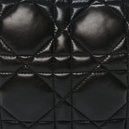 Christian Dior Calfskin Macrocannage Mini Dior Caro Tulip Bag Black 8 of 10
