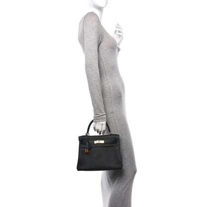 Hermes Togo Kelly Retourne 28 Black 2 of 10