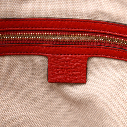 Gucci Pebbled Calfskin Large Soho Shoulder Bag Red 6 of 11