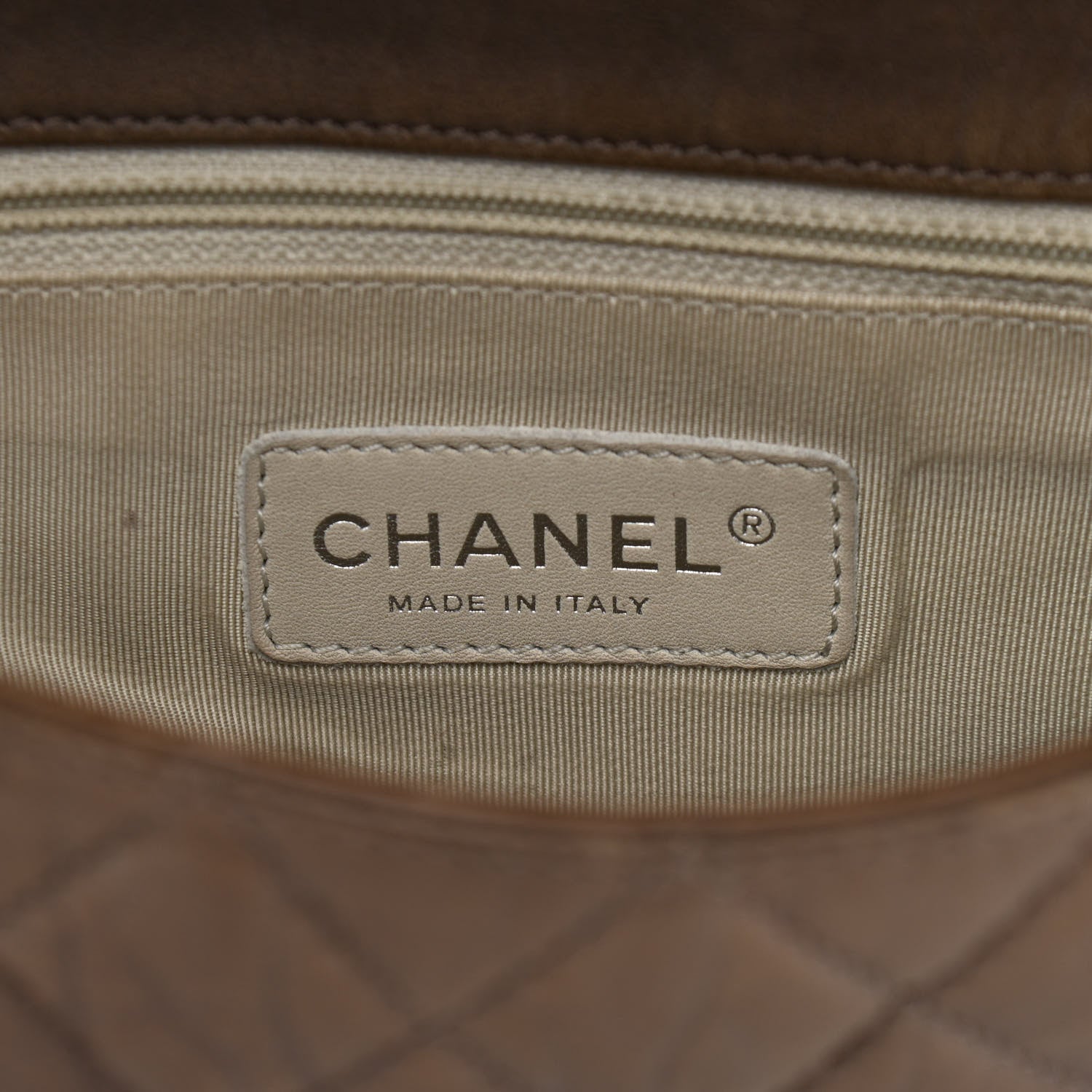 Chanel Washed Lambskin Quilted Maxi Chain Around Flap Taupe 6 of 11