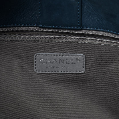 Chanel Iridescent Calfskin Quilted Small Sea Hit Tote Navy 6 of 10