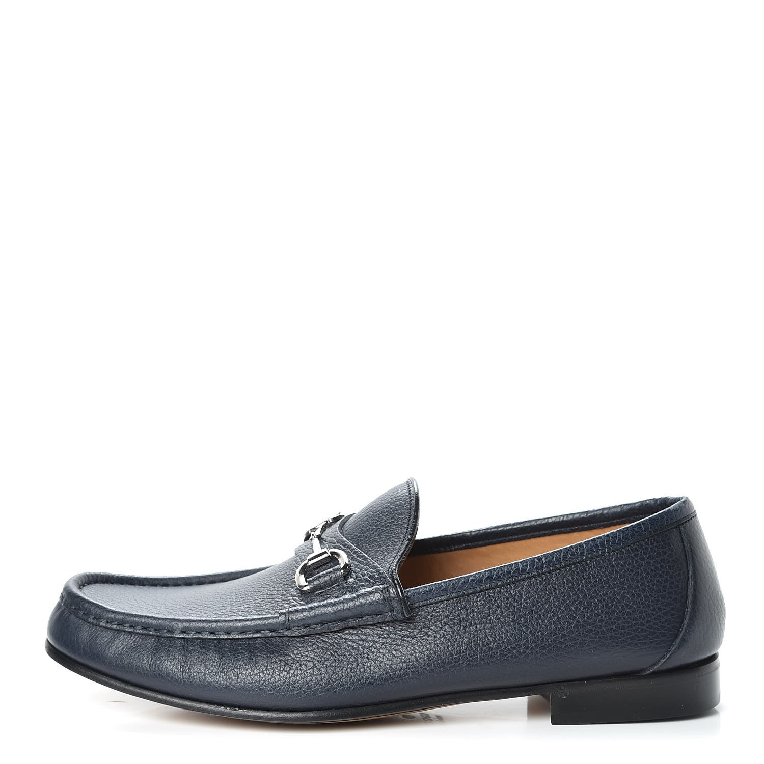 Gucci Road Calfskin Mens Horsebit Loafers 10 Blue 1 of 8