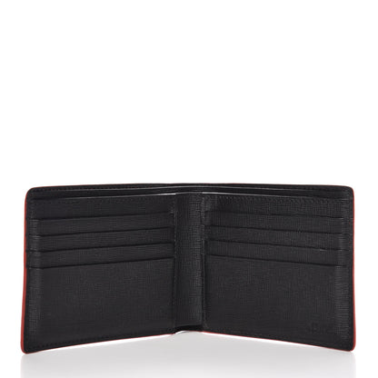 Fendi Vitello Elite Flamingo Lightning Monster Eyes Bi-Fold Wallet Rosso White Black 5 of 9