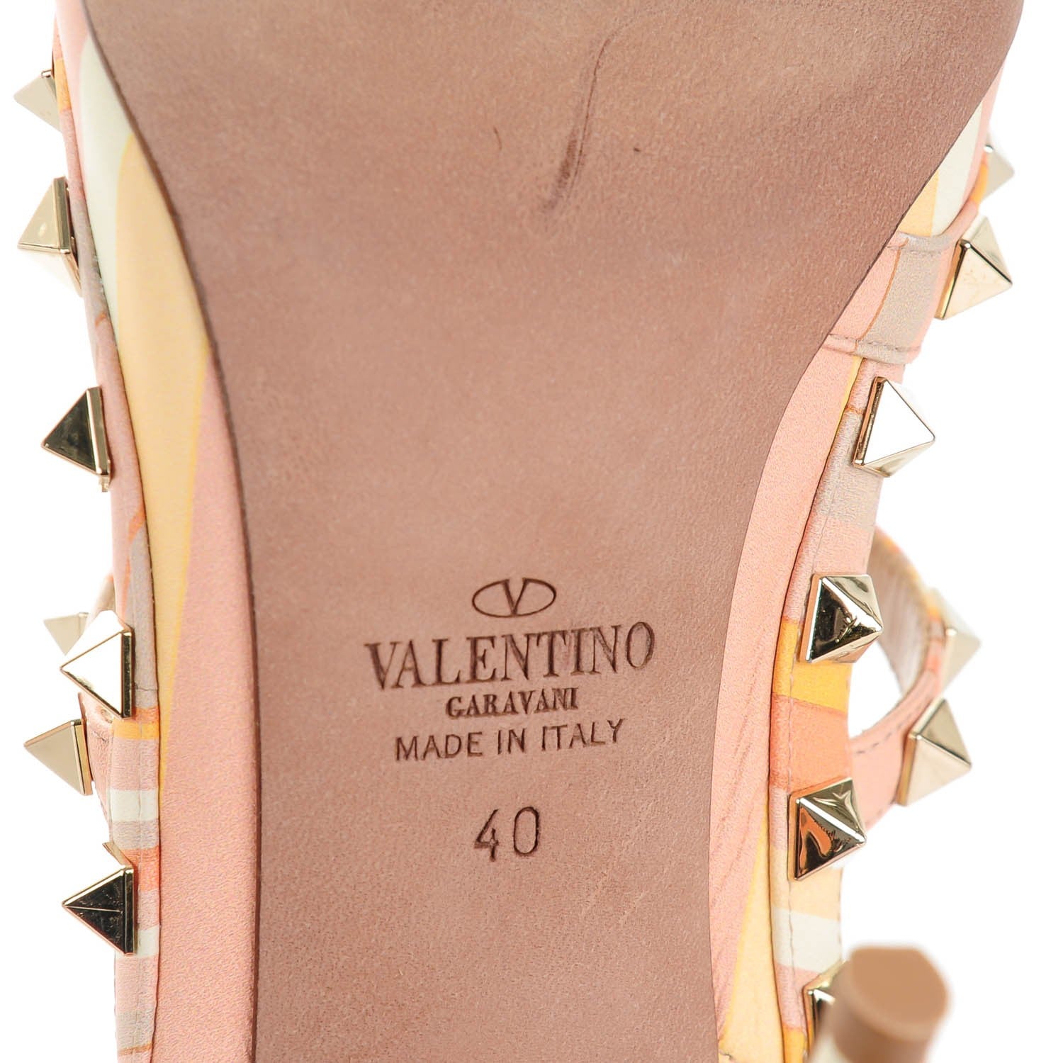 Valentino Garavani Nappa Native Couture 1975 Rockstud Ankle Strap 100mm Pumps 40 Mandarin Sorbet 6 of 8