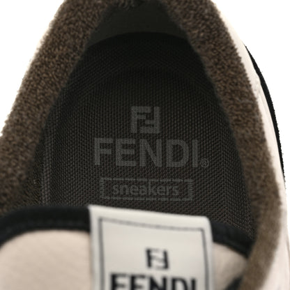 Fendi Suede Vitello Fendi Match Low Top Sneakers 41 Milk Black 6 of 8
