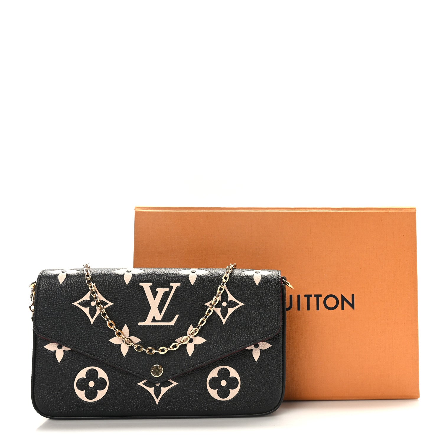 Louis Vuitton Empreinte Monogram Giant Felicie Pochette Black Beige 10 of 10