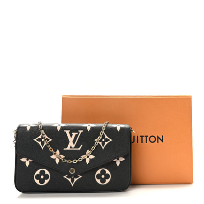 Louis Vuitton Empreinte Monogram Giant Felicie Pochette Black Beige 10 of 10