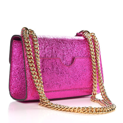 Gucci Galassia Small Padlock Shoulder Bag Fuxia 3 of 9