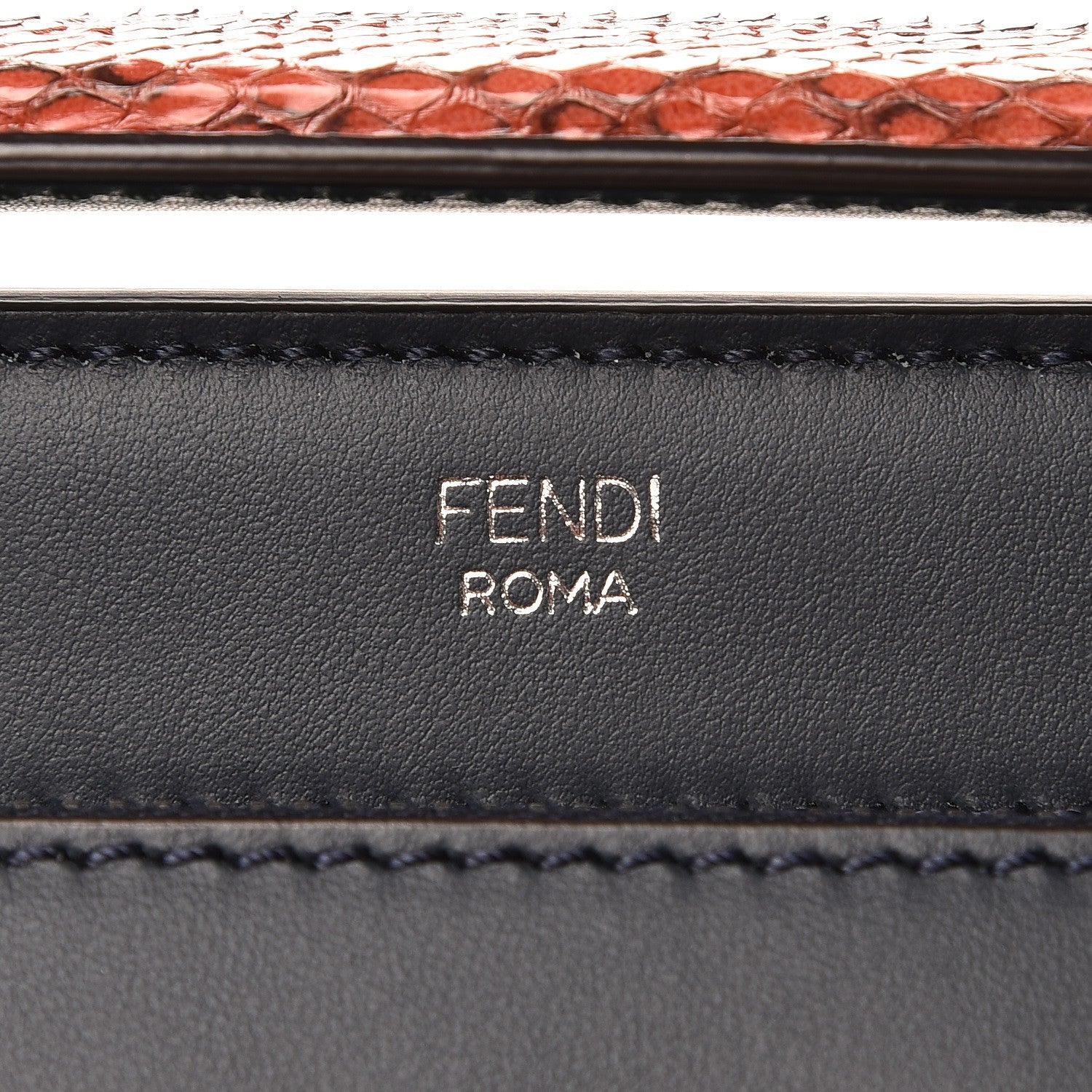 Fendi Vitello Baltico Dolce Elaphe DotCom Satchel Lavagna Ortensia Multicolor 6 of 7
