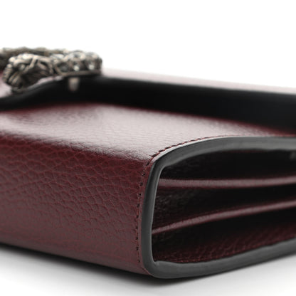 Gucci Dollar Calfskin Crystal Mini Dionysus Chain Wallet Vintage Bordeaux 10 of 11