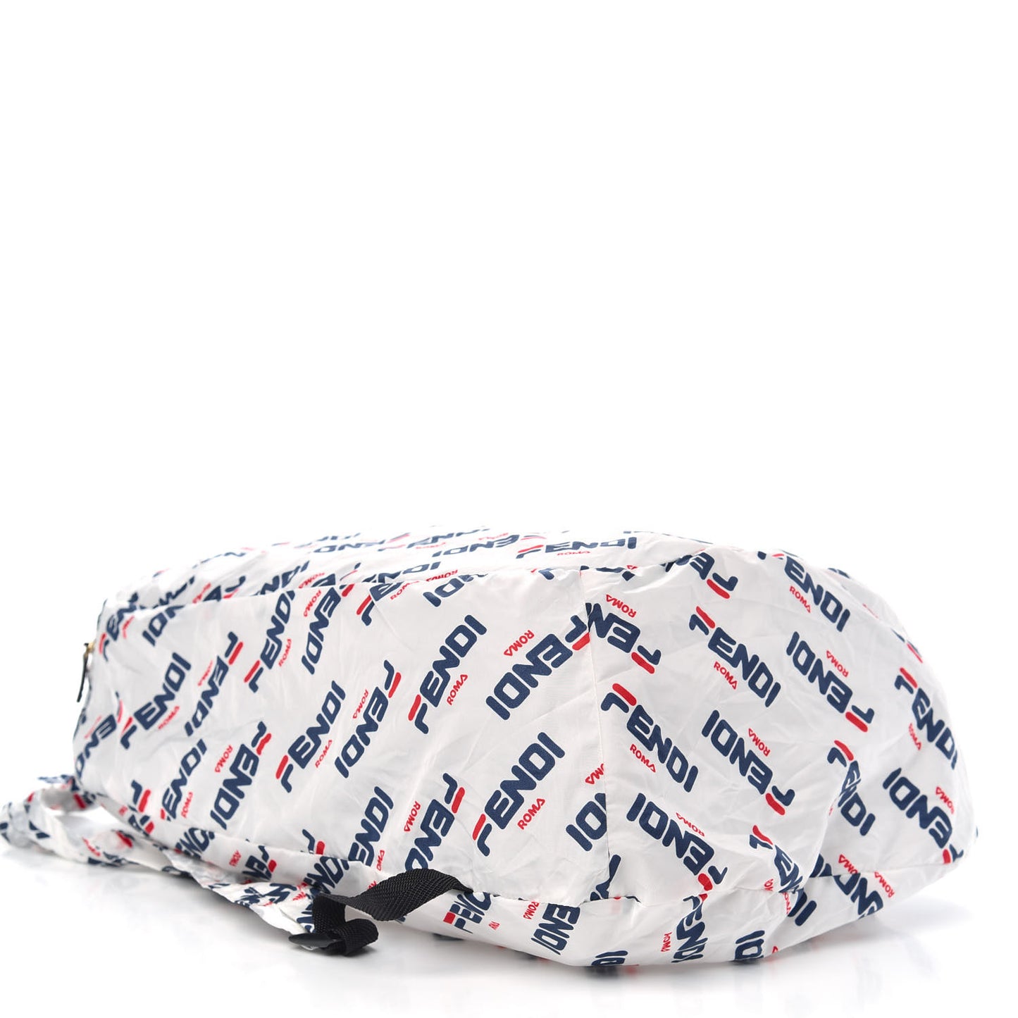 X FILA Calfskin Mania Backpack Help Bag Charm White Blueberry Multicolor