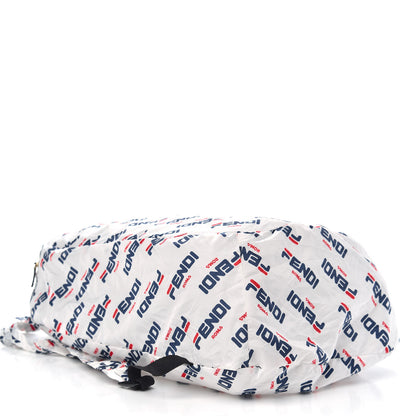 Fendi X FILA Calfskin Mania Backpack Help Bag Charm White Blueberry Multicolor 7 of 10