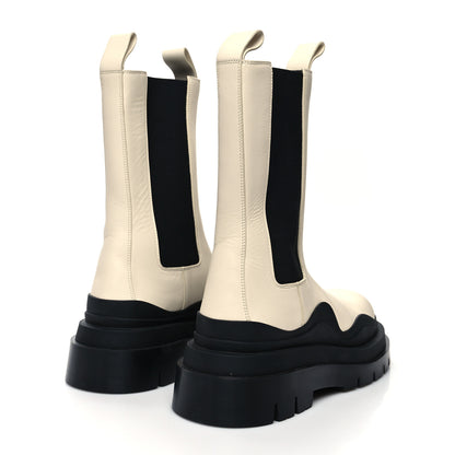 Bottega Veneta Calfskin The Tire Chelsea Boots 40 Sea Salt Black 4 of 7