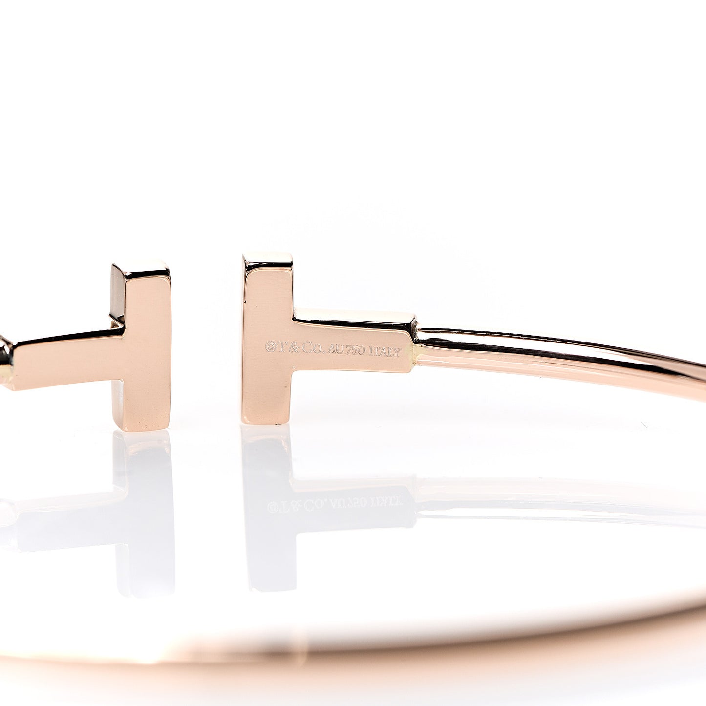 18K Rose Gold T Wire Bracelet