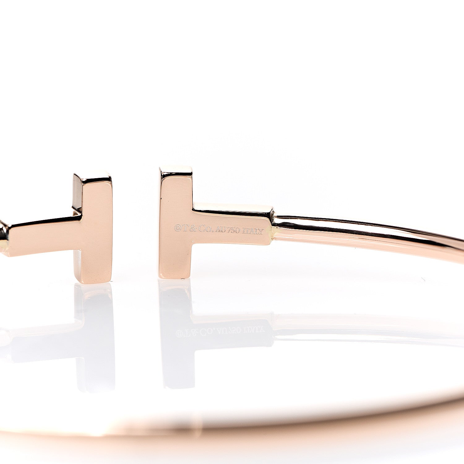 Tiffany 18K Rose Gold T Wire Bracelet 3 of 3