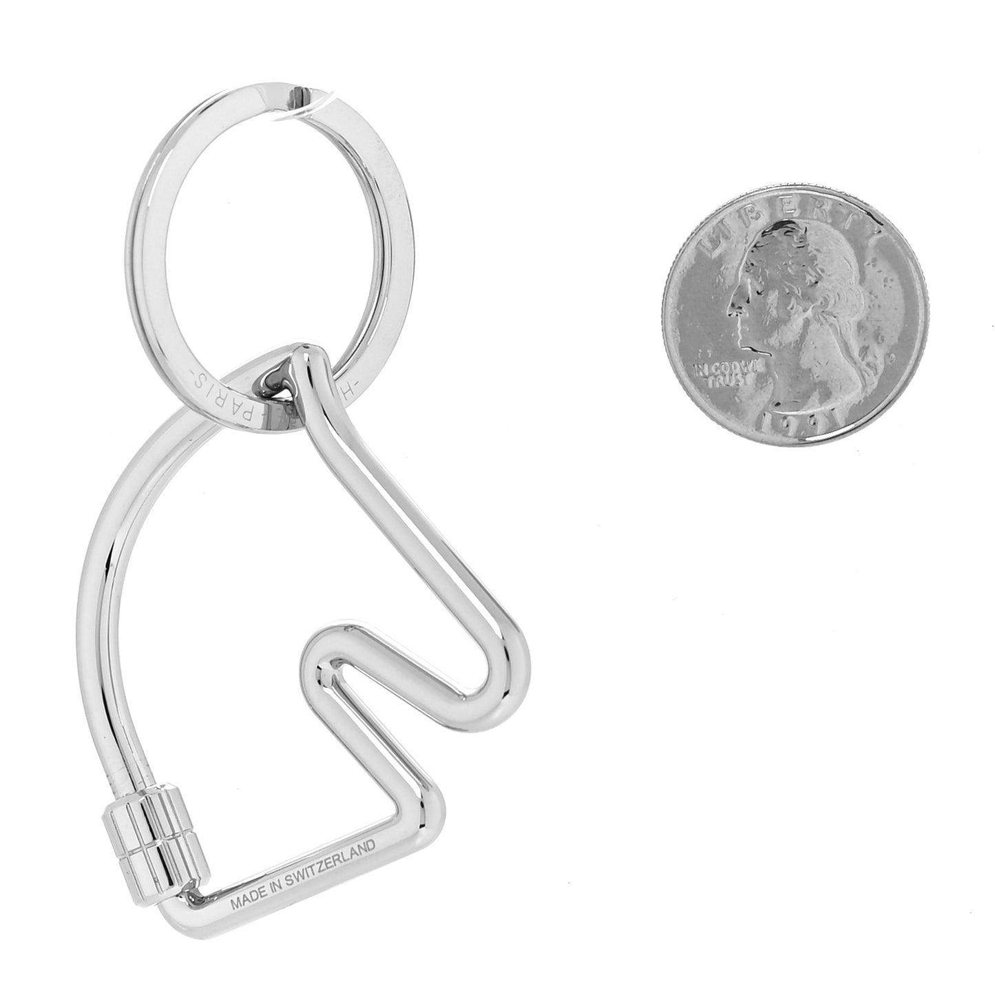 Palladium Cheval Key Ring