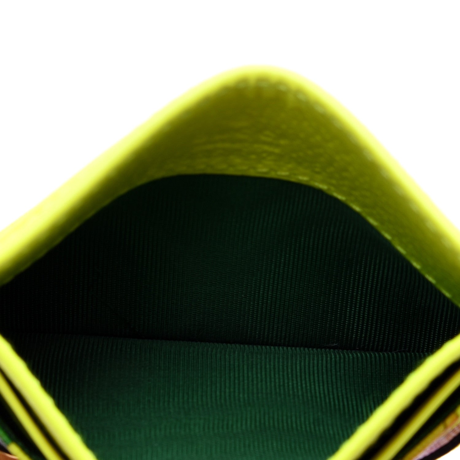 Gucci Calfskin Flora Print Zumi Card Holder Yellow Fluo 5 of 9