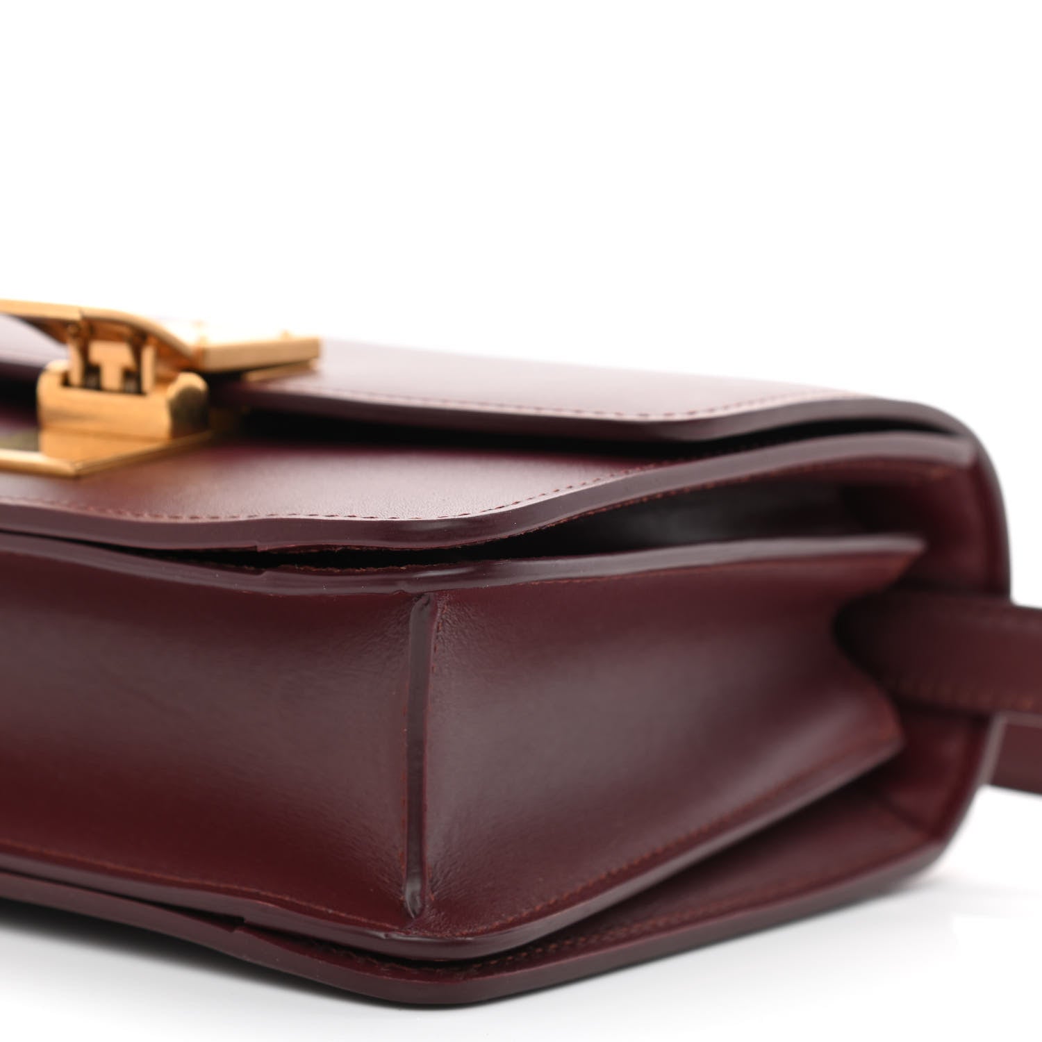 Celine Box Calfskin Small Classic Box Flap Bag Burgundy 10 of 11