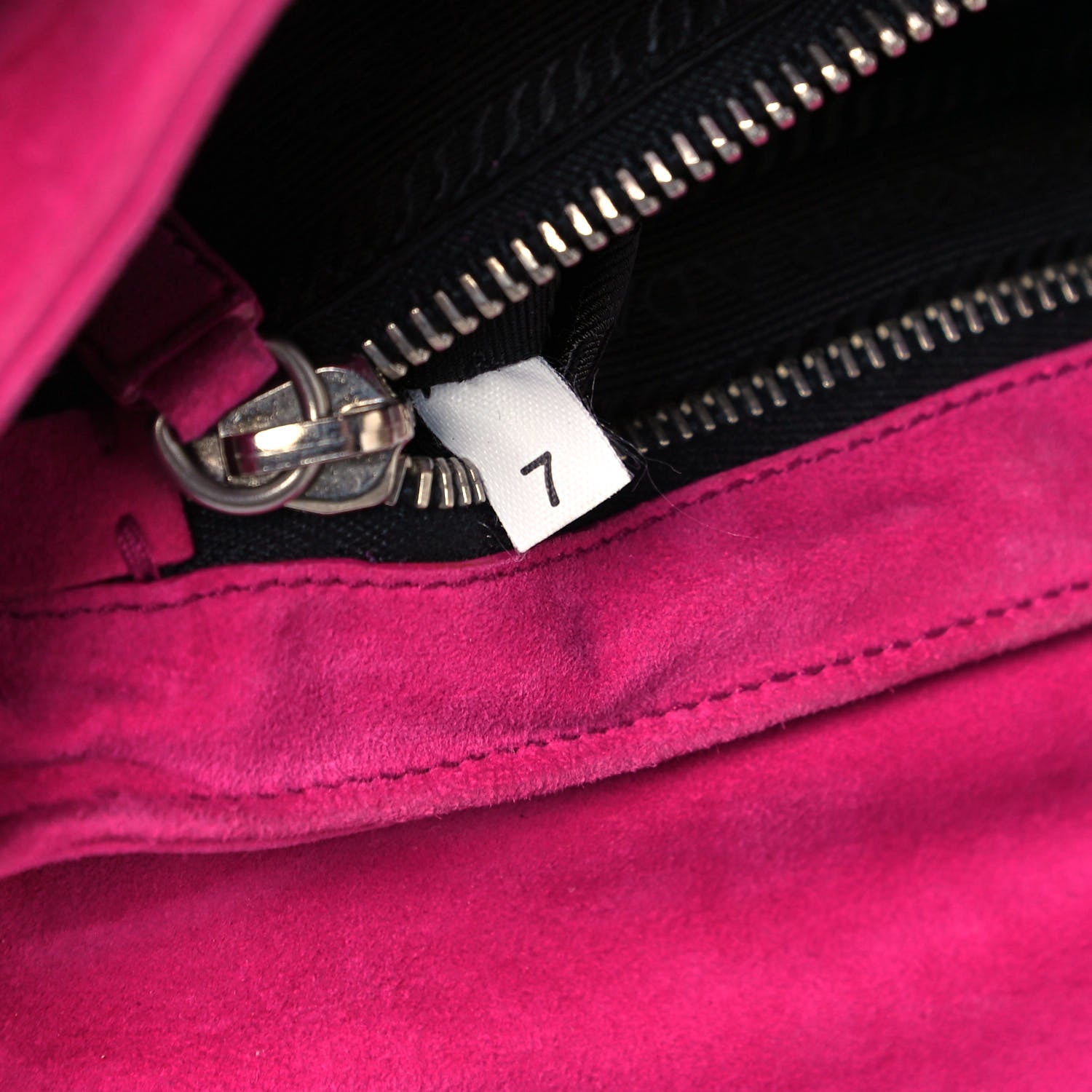 Prada Scamosciato Suede Shoulder Bag Fuxia 7 of 11
