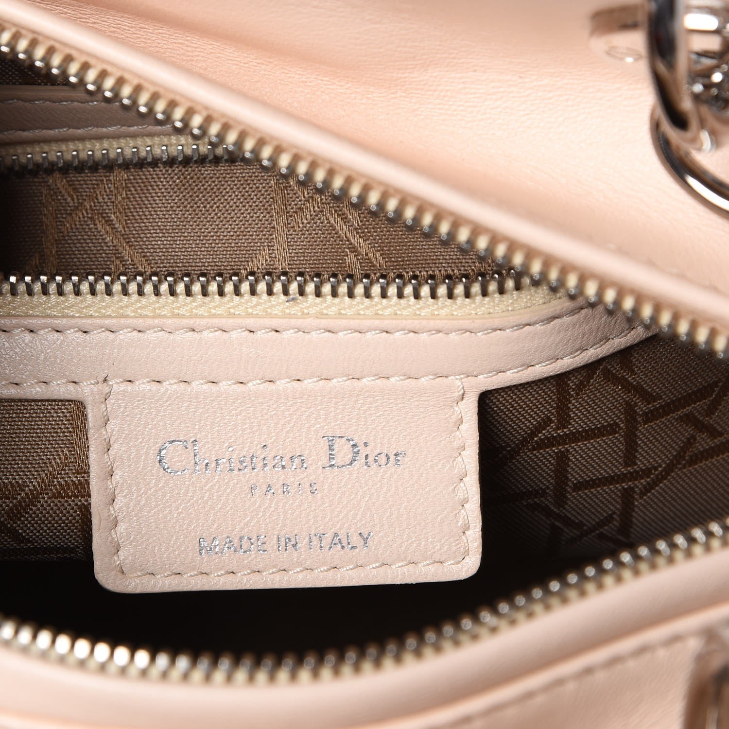 Christian Dior Lambskin Cannage Medium Lady Dior Rose Poudre 7 of 10