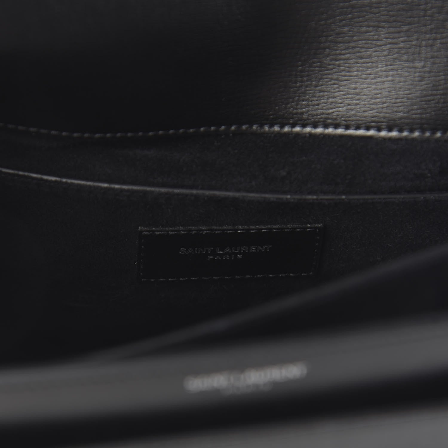 Saint Laurent Calfskin Large Monogram Sunset Black 8 of 9