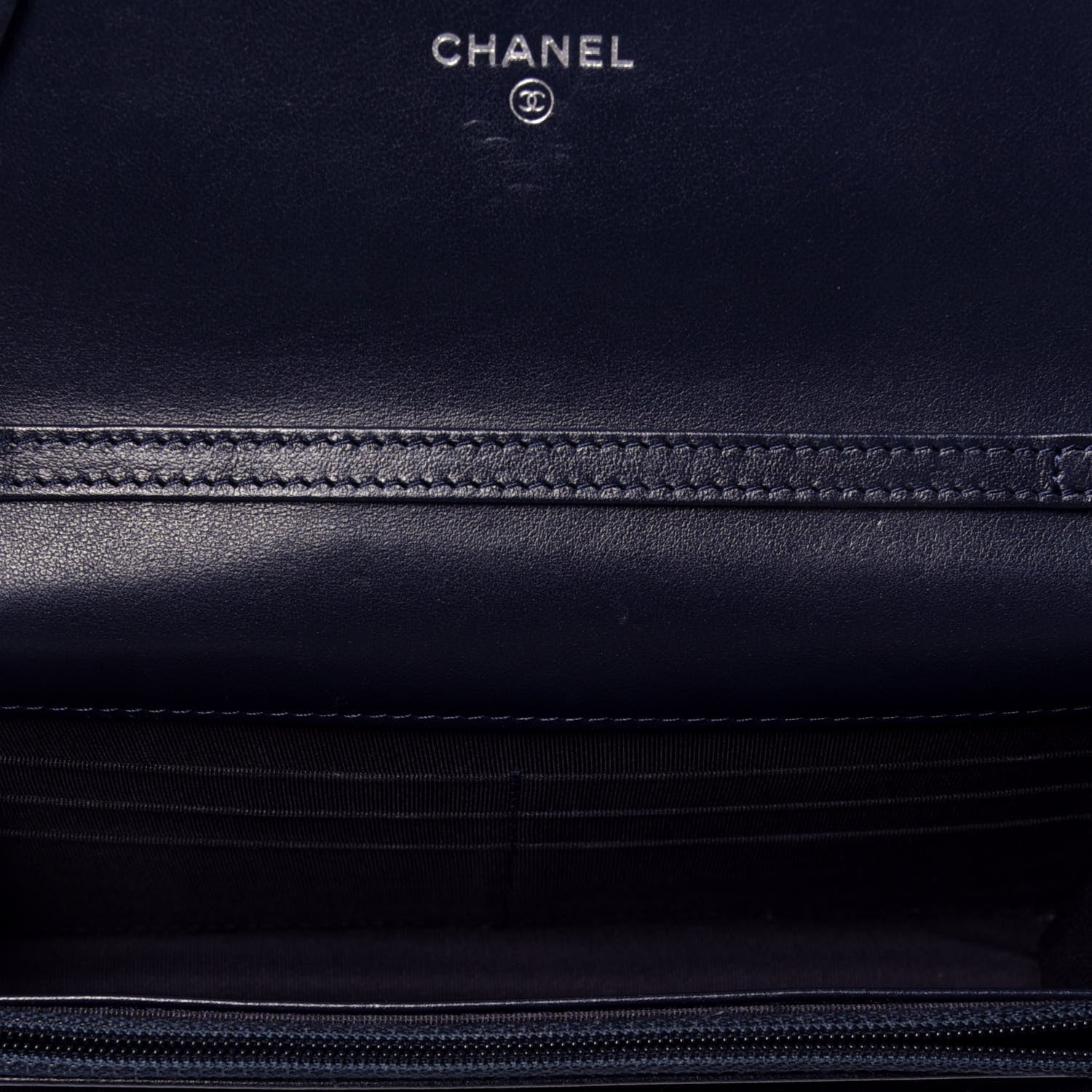 Chanel Aged Calfskin Quilted Reissue Wallet On Chain WOC Navy 5 of 9