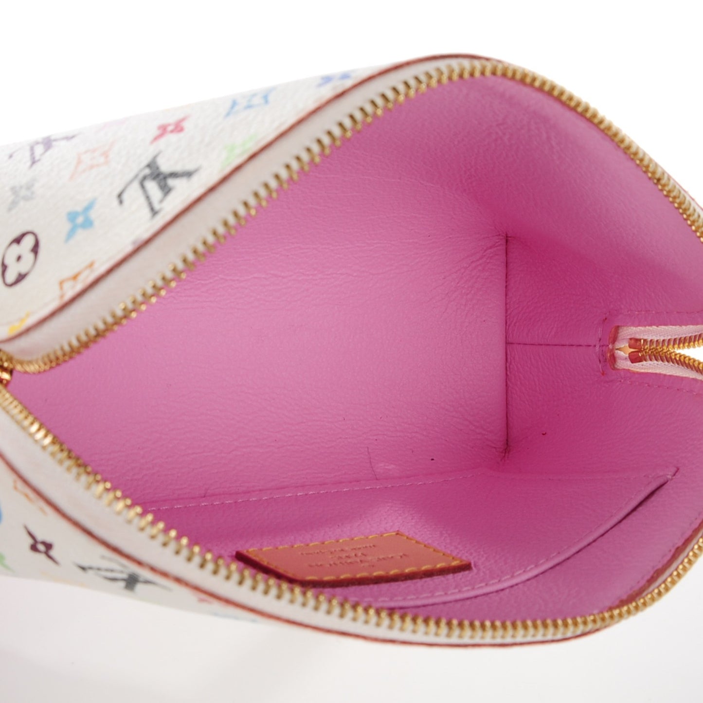 Monogram Multicolor Cosmetic Pouch White Litchi