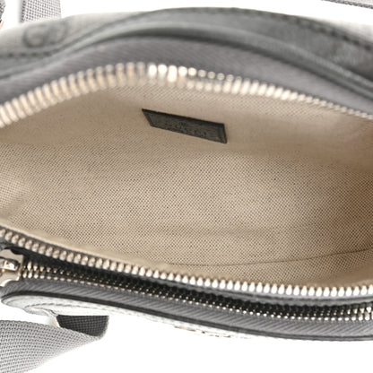 Gucci GG Supreme Monogram Textured Dollar Calfskin Ophidia Belt Bag Grey Black Graphite Grey 5 of 12