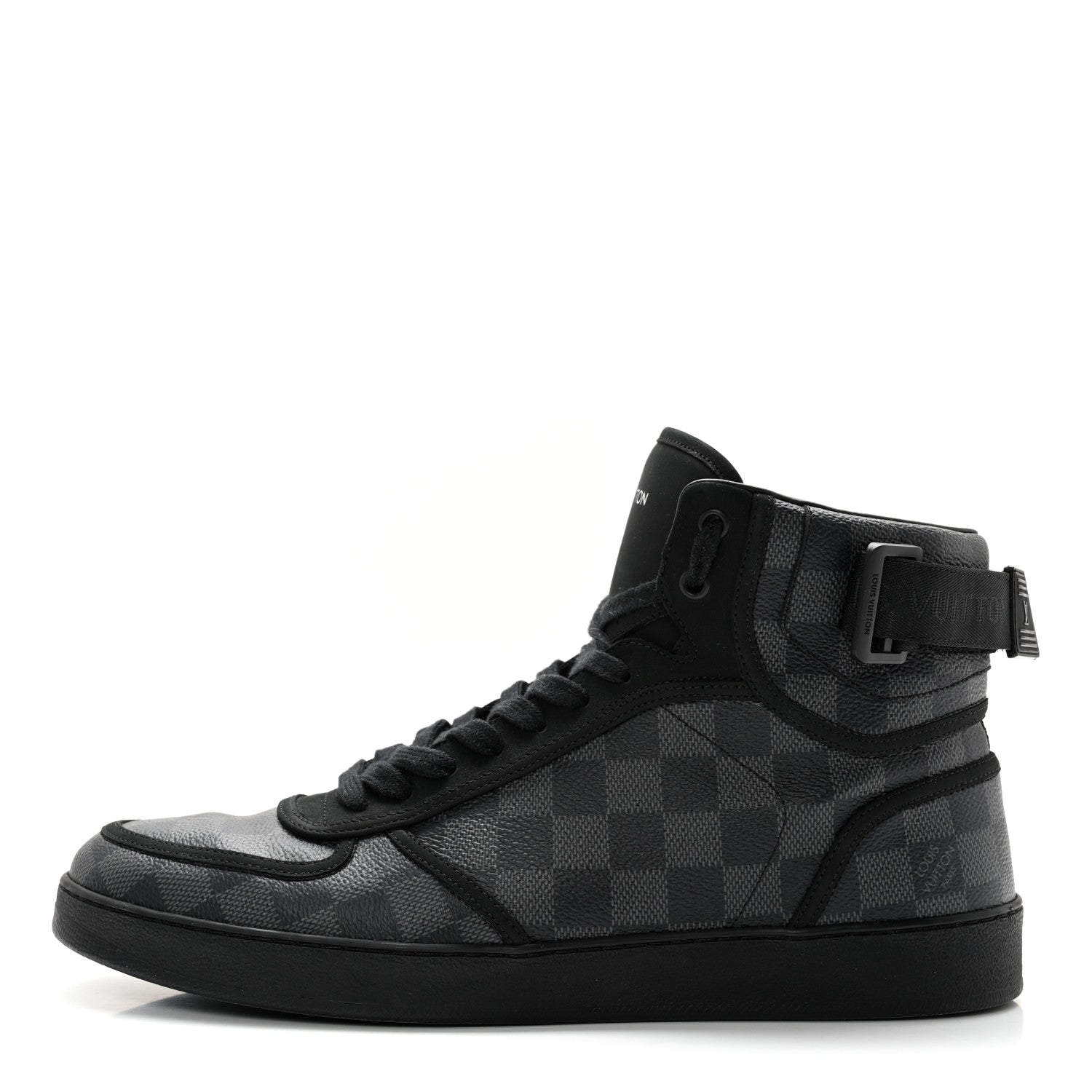 Louis Vuitton Damier Graphite Rivoli High Top Sneakers 10 1 of 11