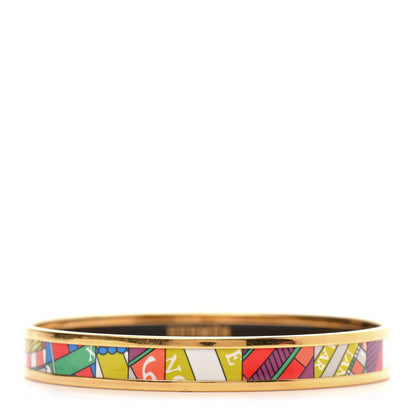 Hermes Enamel Printed Narrow Astrologie Nouvelle Bracelet 65 1 of 5