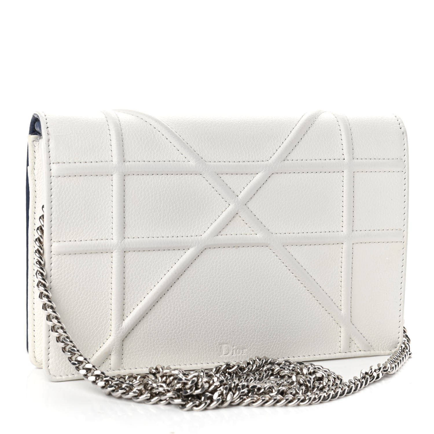 Christian Dior Grained Calfskin Diorama Wallet on Chain Pouch 2 of 5