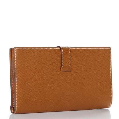 Hermes Epsom Bearn Gusset Wallet Gold 3 of 7