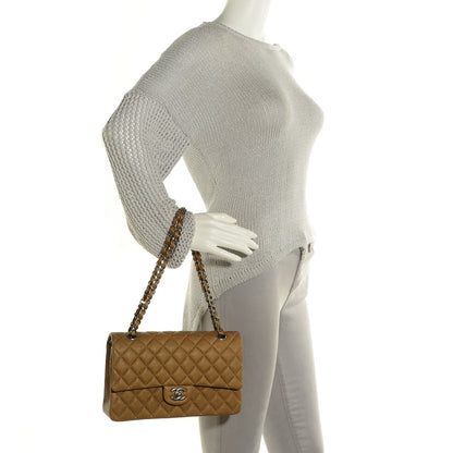 Chanel Metallic Calfskin Quilted Medium Double Flap Dark Gold 2 of 9