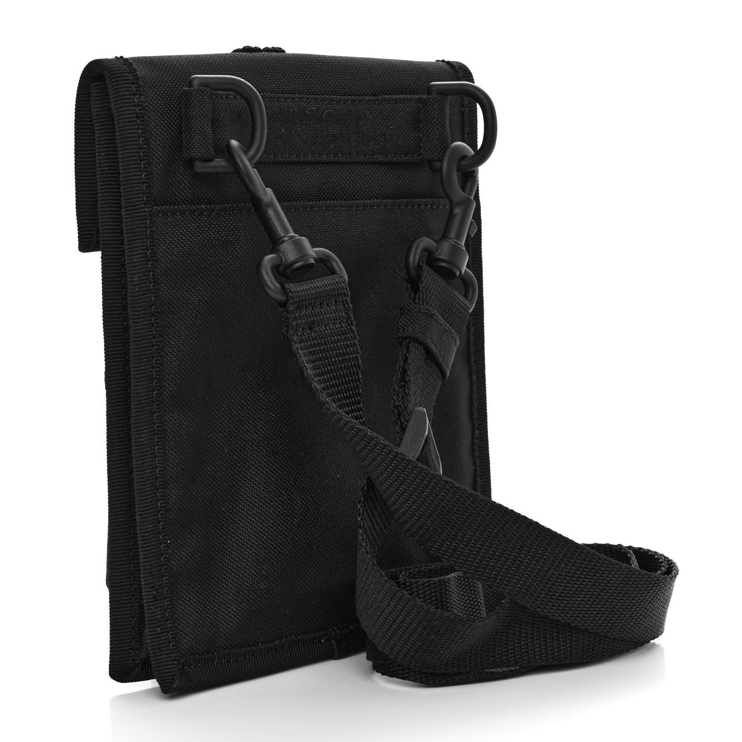 Balenciaga Nylon Logo Multi Patch Small Explorer Pouch with Strap Black 3 of 10
