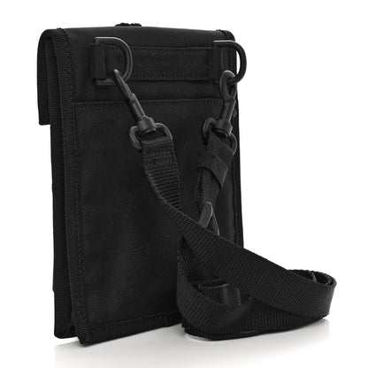Balenciaga Nylon Logo Multi Patch Small Explorer Pouch with Strap Black 3 of 10